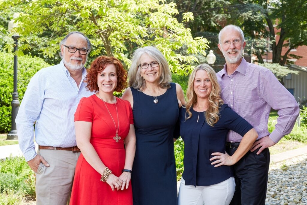 SMP faculty: Adam Meyers, Jennifer Whitney, Sue Mulroney, Amy Richards and Tom Sherman