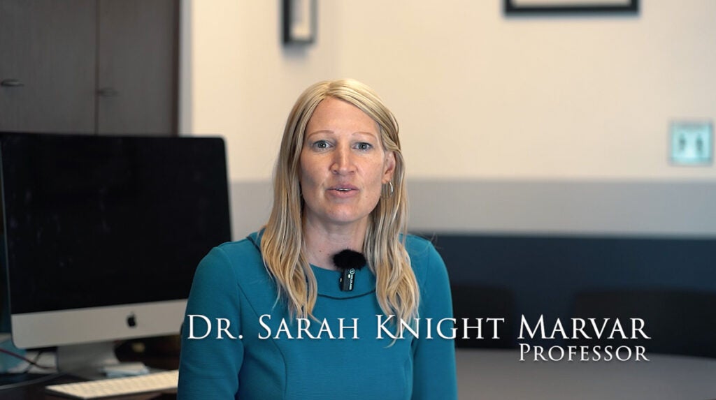 Dr. Sarah Knight Marvar - Professor